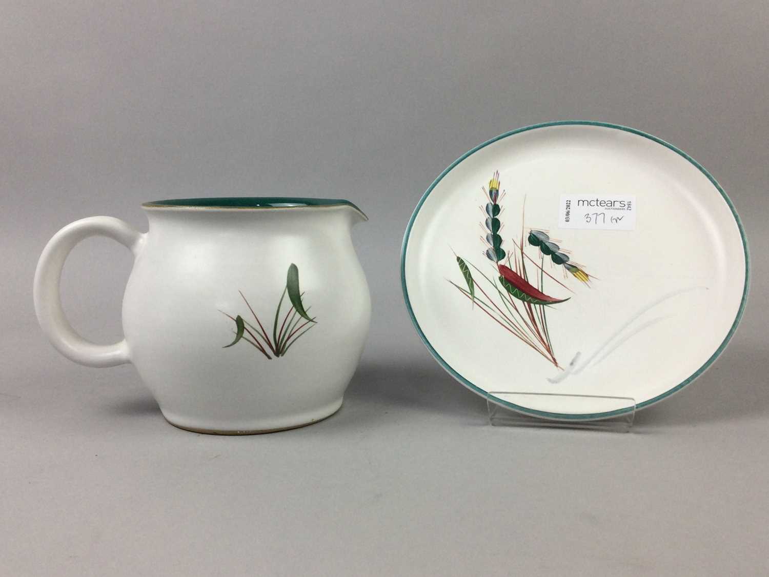 A DENBY 'GREENWHEAT' PATTERN DINNER SERVICE