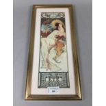 A SET OF FOUR PRINTS AFTER ALPHONSE MUCHA