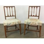 A PAIR OF 19TH CENTURY OAK DINING CHAIRS AND ANOTHER CHAIR