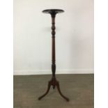 A REPRODUCTION MAHOGANY TORCHERE