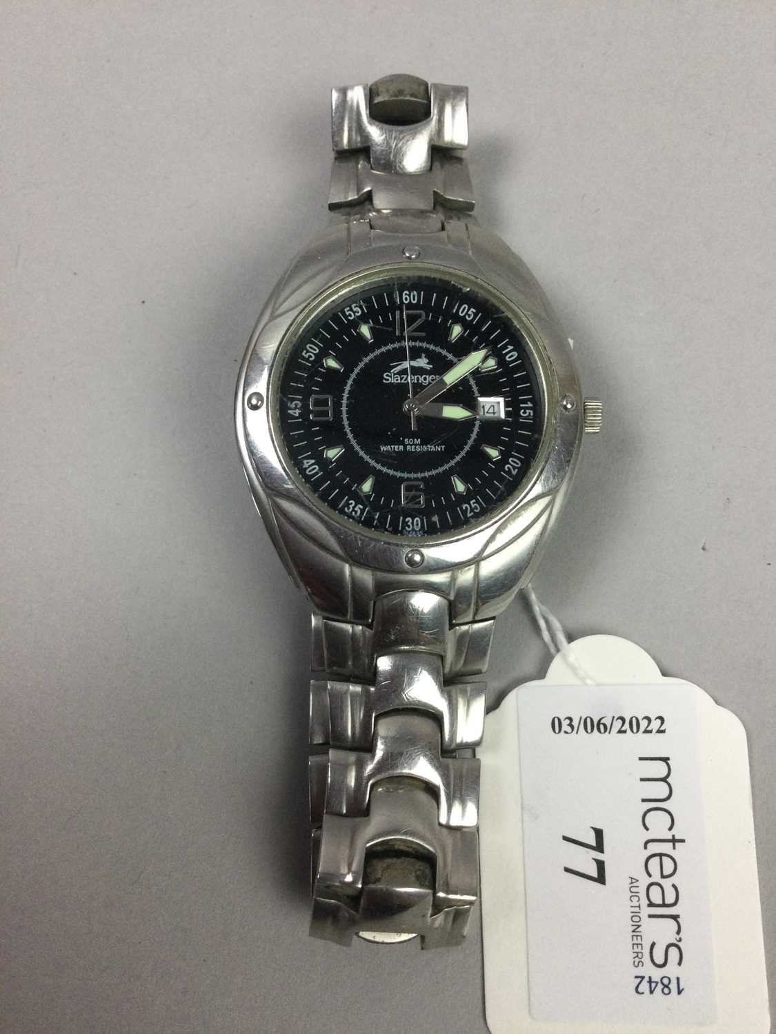 A GENT'S SLAZENGER STAINLESS STEEL WRIST WATCH - Image 2 of 2