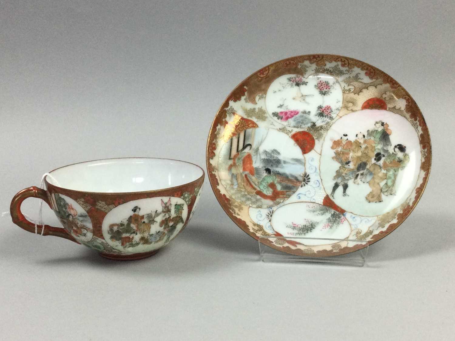 A JAPANESE PART EGGSHELL TEA SERVICE AND OTHERS