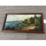 COASTAL SCENE, AN OIL BY T A RUSSELL - NIL VALUE