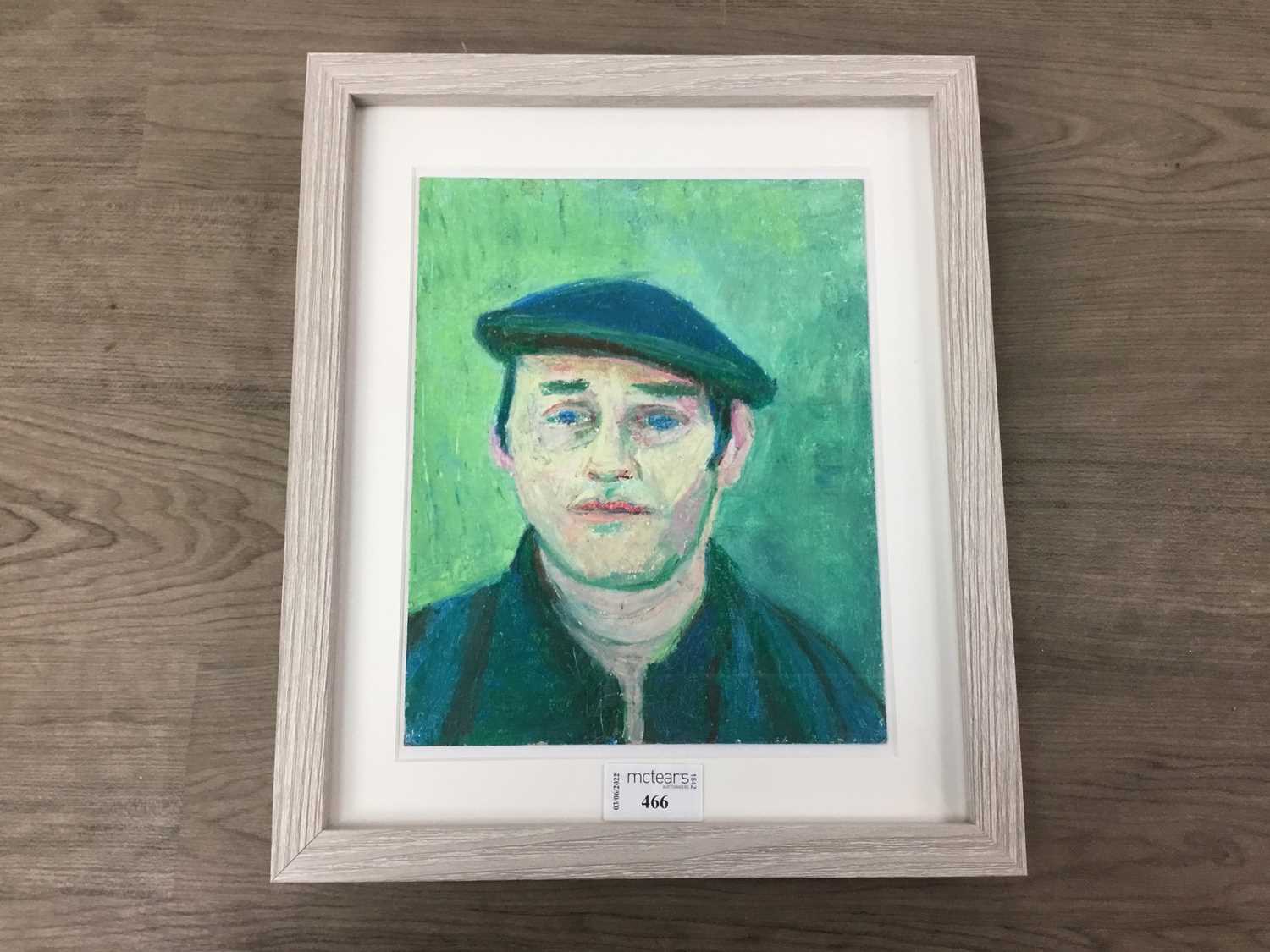 MAN IN A BERET, A PASTEL BY BRIAN MORLEY