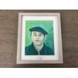 MAN IN A BERET, A PASTEL BY BRIAN MORLEY