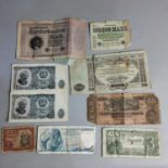 A LOT OF INTERNATIONAL BANKNOTES