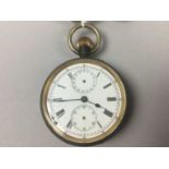 FOUR OPEN FACED POCKET WATCHES