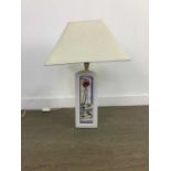 A GRADUATED PAIR OF CHARLES RENNIE MACKINTOSH DESIGN TABLE LAMPS