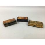 THREE SNUFF BOXES, AND OTHER ITEMS
