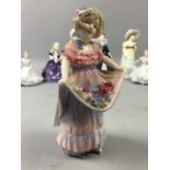A ROYAL DOULTON FIGURE OF 'LUCY ANN' ALONG WITH NINE OTHER FIGURES