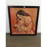 MOTHERHOOD, AN OIL BY EDLEF ROMENY