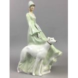 A ROYAL DOULTON FIGURE AND NAO FIGURE