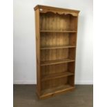 A MODERN OPEN BOOKCASE