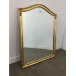 TWO GILT FRAMED WALL MIRRORS