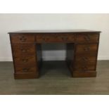 A REPRODUCTION TWIN PEDESTAL DESK