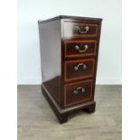 AN EDWARDIAN MAHOGANY SLENDER CHEST OF DRAWERS