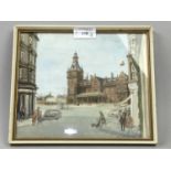 A PAIR OF WATERCOLOUR STREET SCENES OF OLD DUNDEE, AND A CHINESE SCREEN