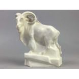 A WEDGWOOD WHITE GLAZED CERAMIC GOAT