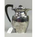 A GEORGE V SILVER COFFEE POT