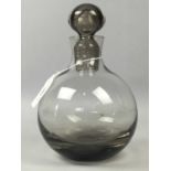 A CAITHNESS GLASS DECANTER WITH SIX GLASSES