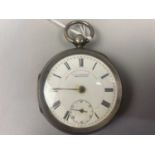 A SILVER CASED POCKET WATCH AND ANOTHER POCKET WATCH