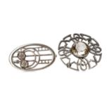 TWO SCOTTISH SILVER BROOCHES
