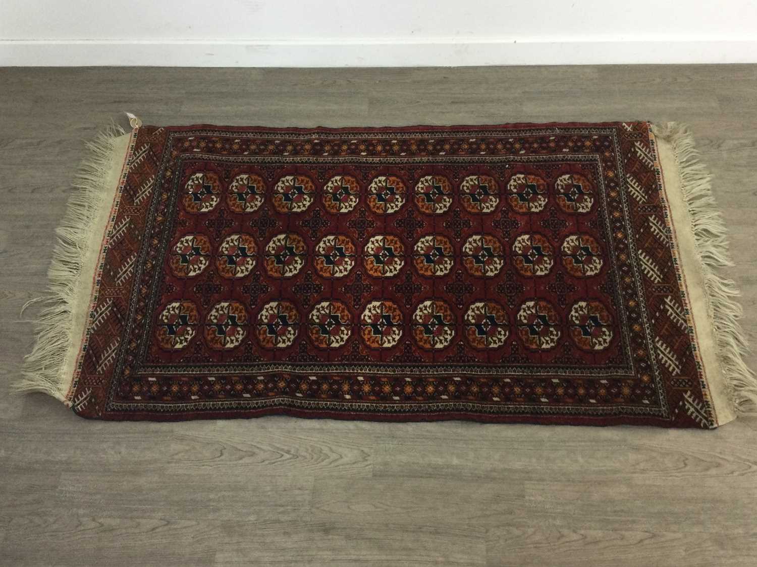 A PERSIAN RUG AND ANOTHER RUG - Image 2 of 2