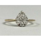 A DIAMOND CLUSTER RING