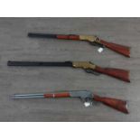 A GROUP OF THREE REPRODUCTION RIFLES