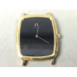 A GENTLEMAN'S OMEGA DE VILLE GOLD PLATED QUARTZ WRIST WATCH