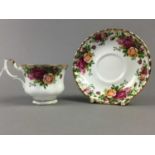A ROYAL ALBERT 'OLD COUNTRY ROSES' PART TEA SERVICE AND ANOTHER PART TEA SERVICE
