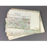 THREE GERMAN WWII MAPS OF ENGLAND AND OTHER ITEMS