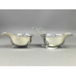 A PAIR OF SILVER SAUCE BOATS