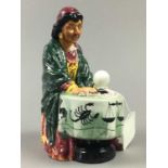 A ROYAL DOULTON FIGURE OF THE 'FORTUNE TELLER' AND OTHER ITEMS