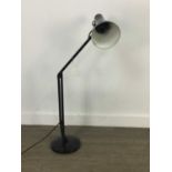 A BLACK ANGLEPOISE LAMP