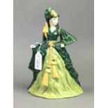 A ROYAL DOULTON FIGURE OF 'GONE WITH THE WIND' AND EIGHT OTHERS