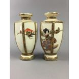 A PAIR OF SATSUMA VASES AND OTHER VASES