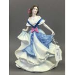 A ROYAL DOULTON FIGURE OF 'SAMANTHA' AND EIGHT OTHERS