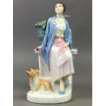 A ROYAL DOULTON FIGURE OF 'QUEEN ELIZABETH THE QUEEN MOTHER'