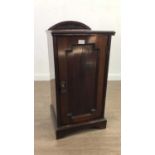 AN EARLY 20TH CENTURY MAHOGANY BEDSIDE LOCKER