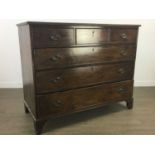 A 19TH CENTURY MAHOGANY CHEST OF DRAWERS