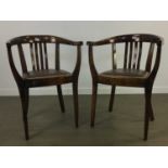 A PAIR OF 20TH CENTURY ELBOW CHAIRS