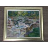 RIVER IN SPRING, AN OIL BY NORMA FARQUHAR