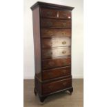 AN EDWARDIAN MAHOGANY TALLBOY