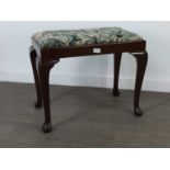 A MAHOGANY DRESSING STOOL