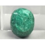 **A CERTIFICATED TREATED UNMOUNTED EMERALD