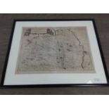 A FRAMED MAP OF GLASGOW AND ANOTHER OF LANARKSHIRE