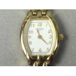 A LADY'S GOLD PLATED ROTARY QUARTZ WRIST WATCH