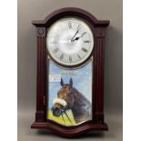 A RED RUM WALL CLOCK AND OTHERS