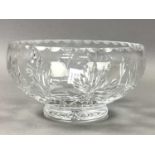 A ROYAL BRIERLEY CRYSTAL CIRCULAR BOWL, OTHER CRYSTAL AND CERAMICS